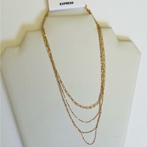 NWT Express Gold Tone Layered Necklace❤️✨